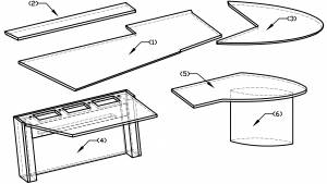 circon executive jet - executive desk - Design Black &amp; White