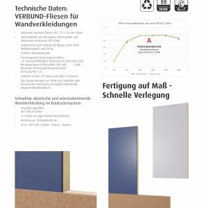 VitAcoustic® Verbund-Fliesen für Wandverkleidungen - Technische Daten und Montagebeispiel