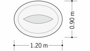 circon s-class - Elliptical one column meeting table