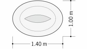 circon s-class - Elliptical one column meeting table