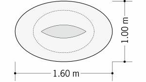 circon s-class - Elliptical one column meeting table