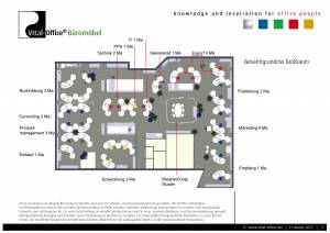 Büroplanung | Einrichtungskonzept für 28 Mitarbeiter