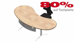 Verkauft: Schreibtisch 8d2b65 in Birne hell Dekor 2315x1111mm