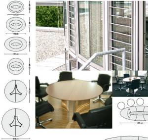 circon s-class - Meeting tables elliptical and round tables