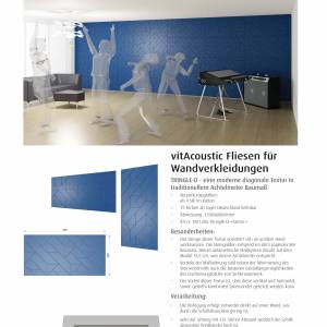 VitAcoustic® Fliesen für Wandverkleidungen - praktisch einfache und dekorativ vielfältige Schall- und Wärmedämmung