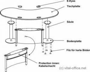 desks - infinity design c-style - S-Class executive desk